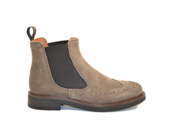 BEATLES IN PELLE SCAMOSCIATA CON FINISH OMBREGGIATO VISONE